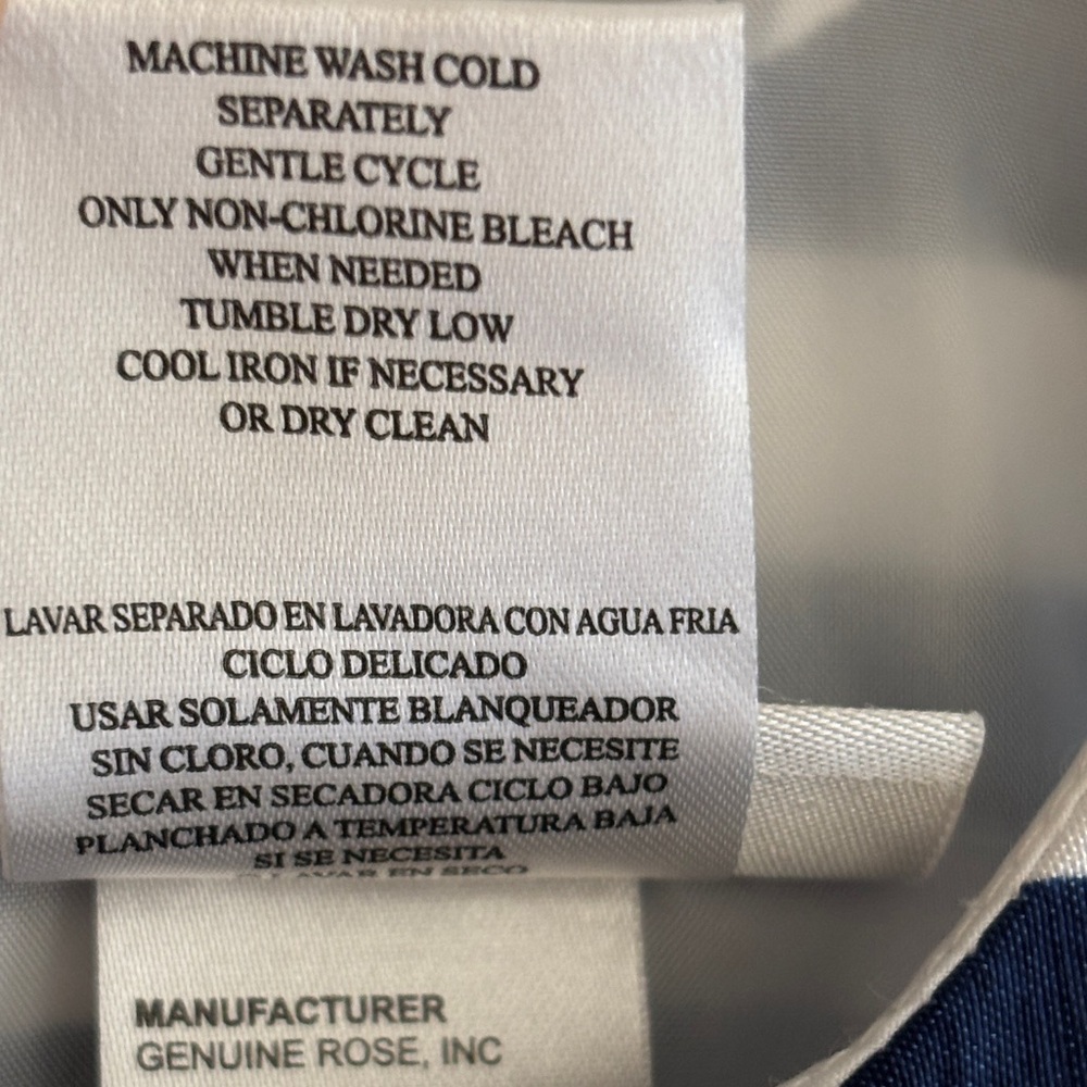 Jona Michelle Navy Striped Floral Sleeveless Lined Party Dress, Girls Size 7 - Picture 8 of 12